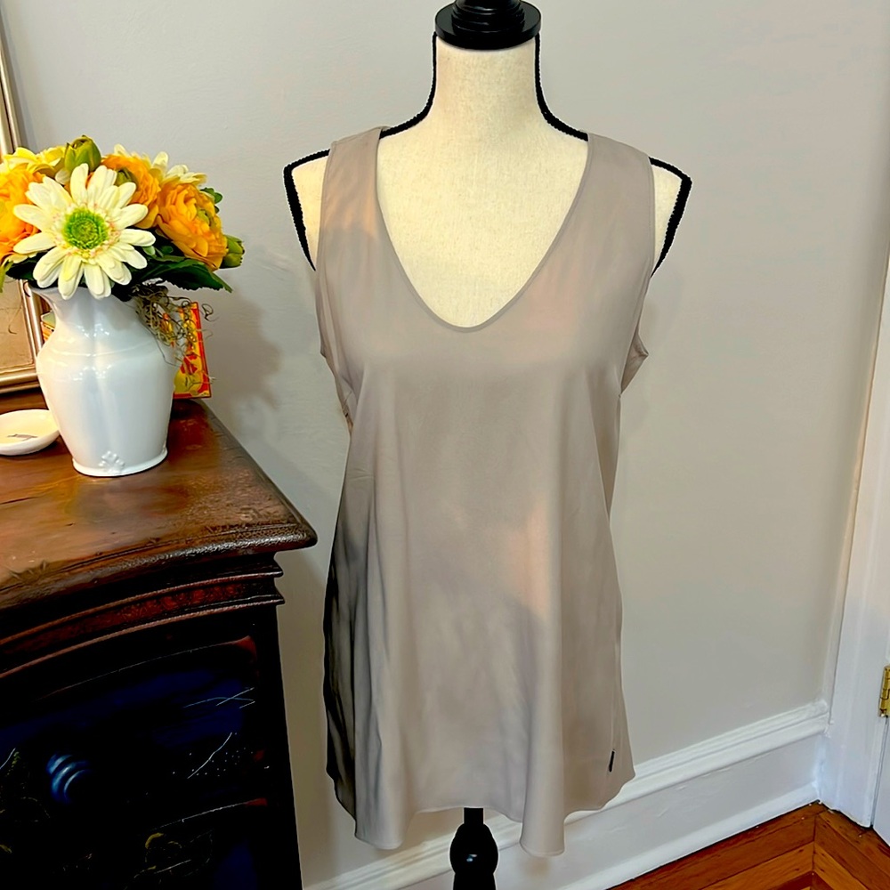 Brunello Cuccinelli oyster silk top